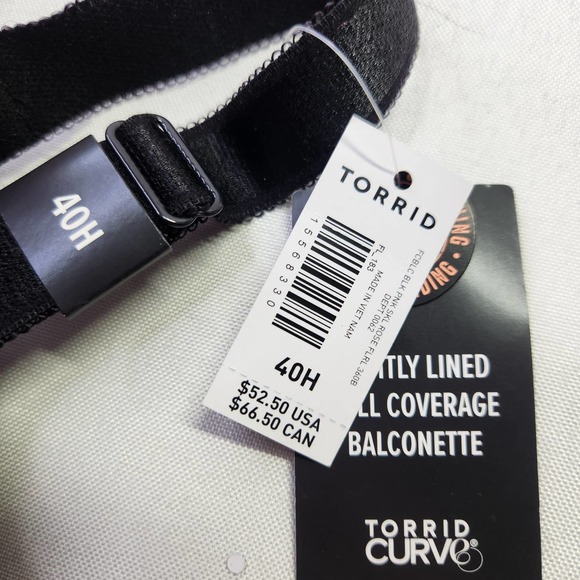 Torrid Curve Skull Roses Full Coverage Lightly Lined Balconette Bra Size 40H - Picture 4 of 6